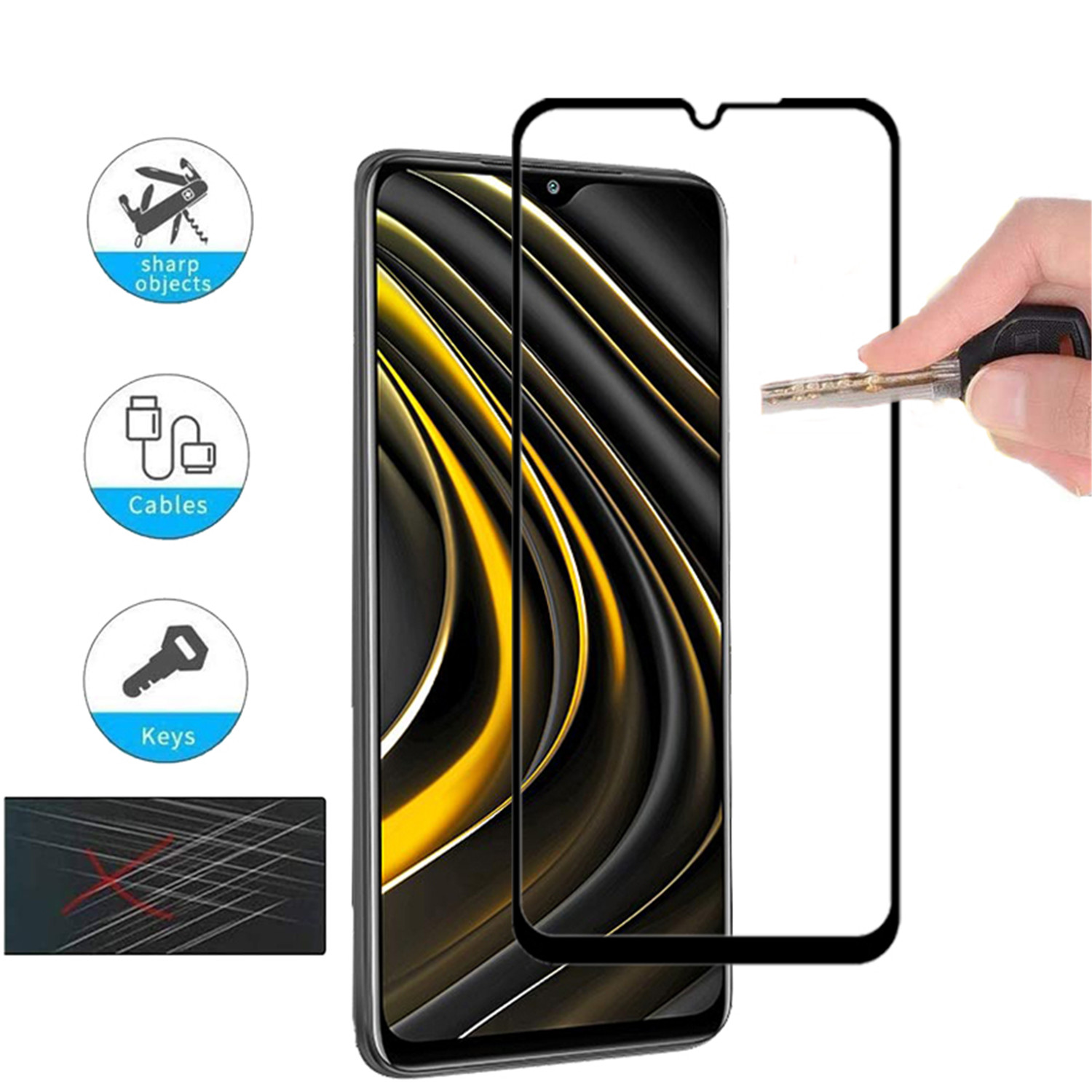 Bakeey-1235Pcs-for-POCO-M3--Redmi-9T-Film-9H-Anti-Explosion-Anti-Fingerprint-Full-Glue-Full-Coverage-1781220-6